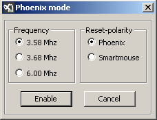 Phoenix setup window